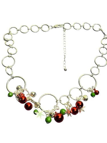 Silvertone circle chain - circle,